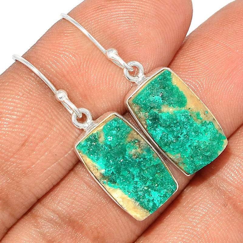 1.3" Dioptase Crystal Earrings - DTCE83