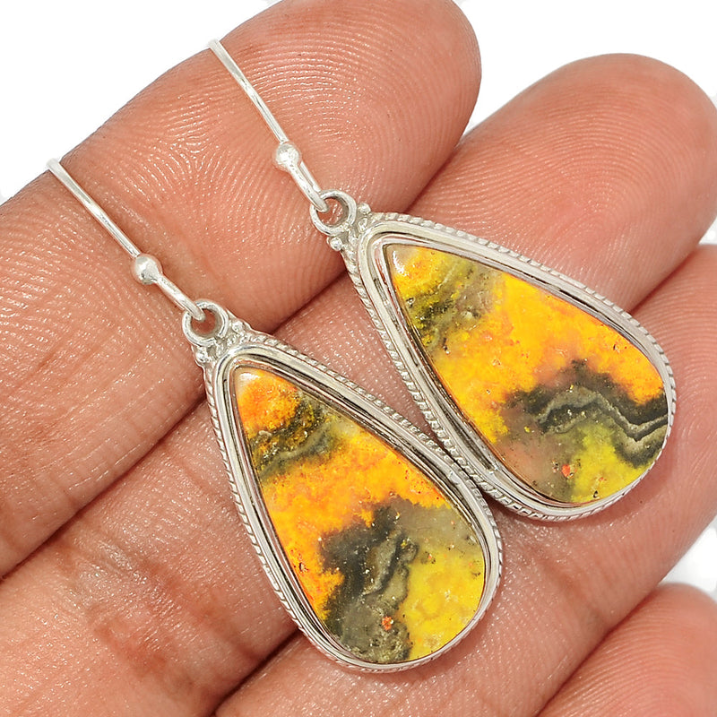 1.7" Indonesian Bumble Bee Earrings - ECPE1059