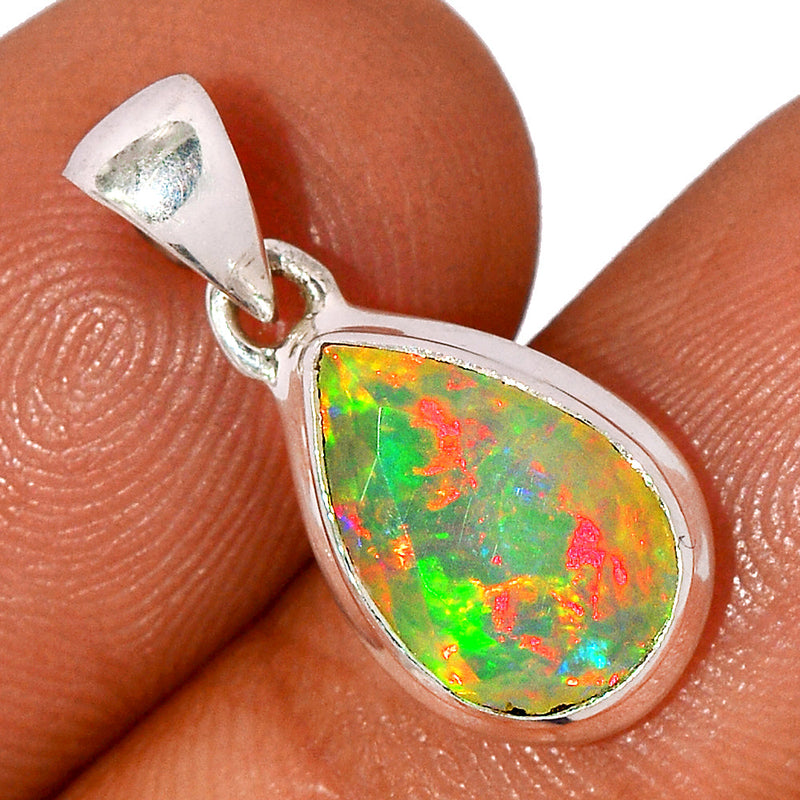 0.8" Ethiopian Opal Faceted Pendants - EOFP1700