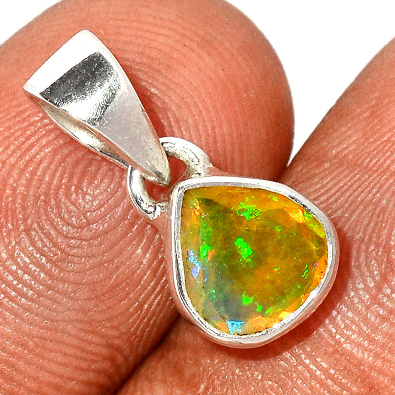 0.7" Ethiopian Opal Faceted Pendants - EOFP1704