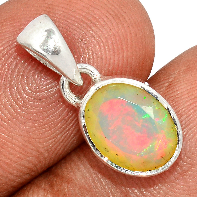 0.8" Ethiopian Opal Faceted Pendants - EOFP1715