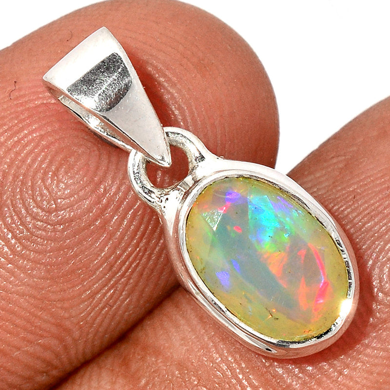 0.7" Ethiopian Opal Faceted Pendants - EOFP1721