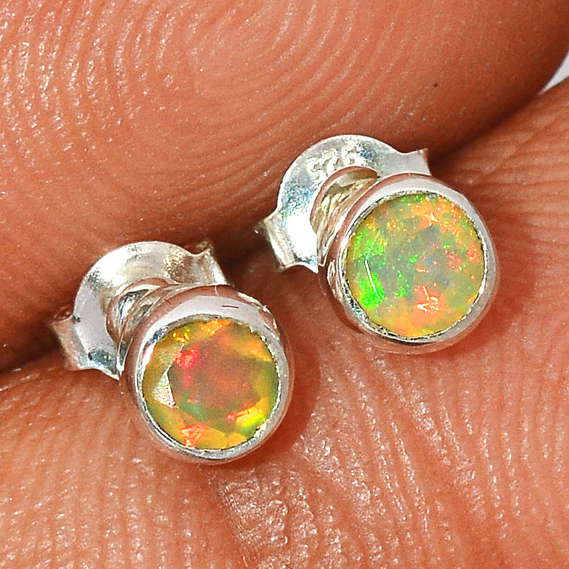 Ethiopian Opal Faceted Studs - EOFS103