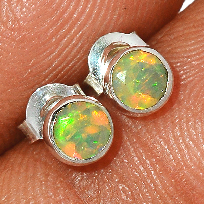 Ethiopian Opal Faceted Studs - EOFS104