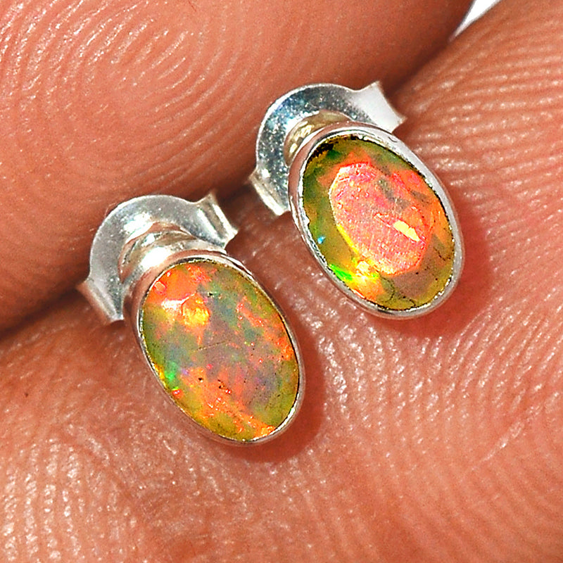 Ethiopian Opal Faceted Studs - EOFS105