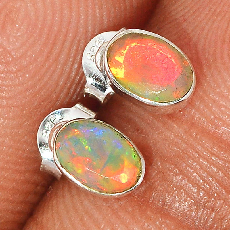 Ethiopian Opal Faceted Studs - EOFS108