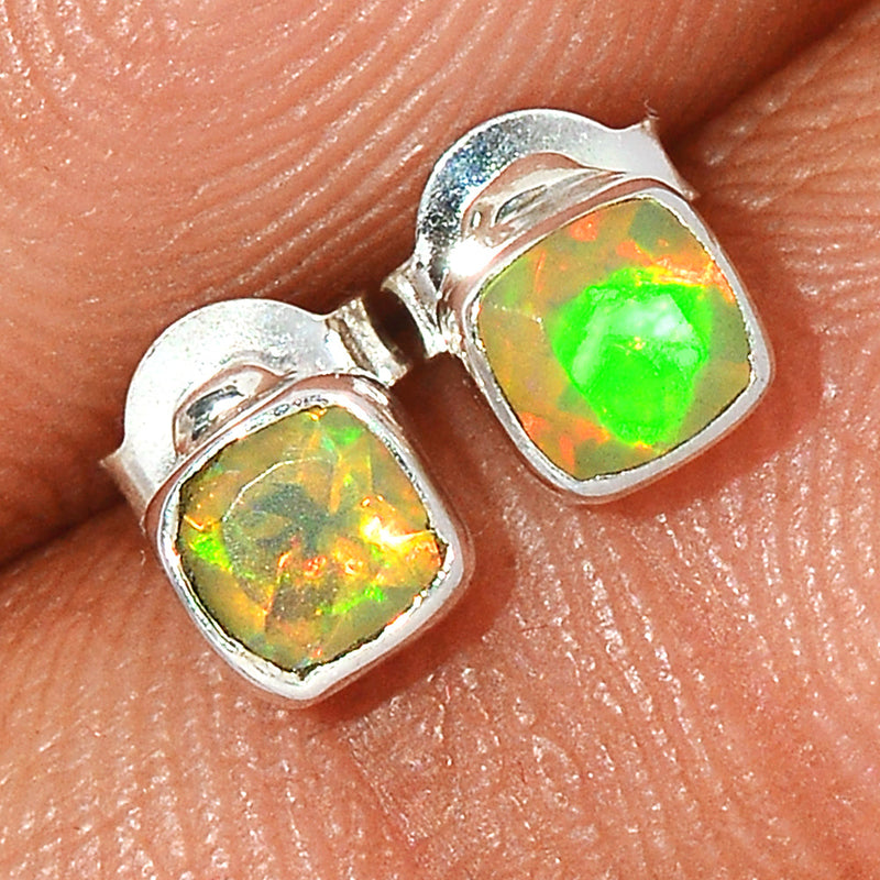 Ethiopian Opal Faceted Studs - EOFS109