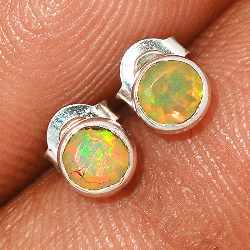 Ethiopian Opal Faceted Studs - EOFS112