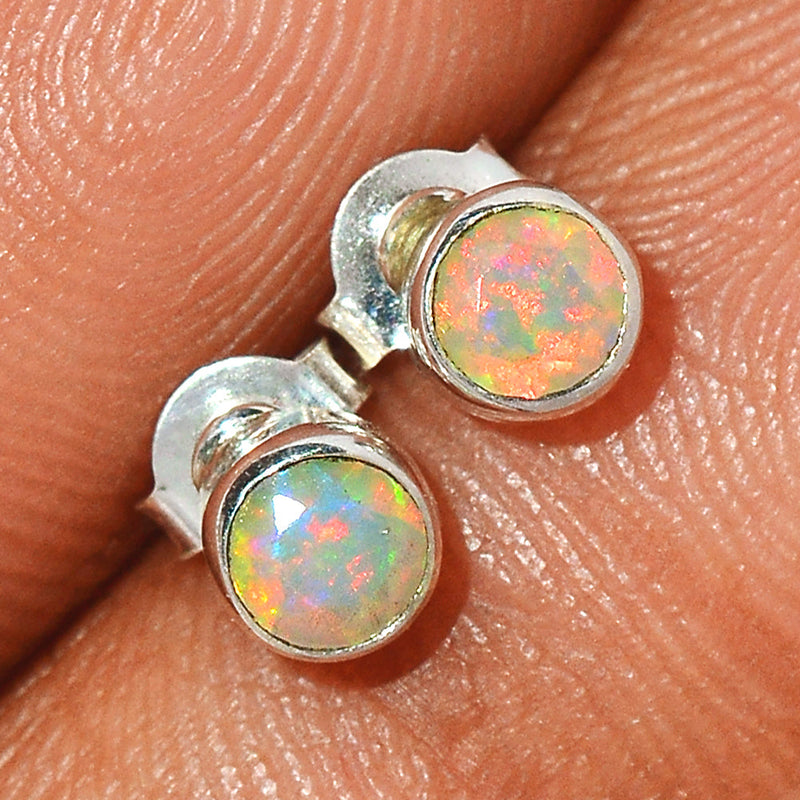 Ethiopian Opal Faceted Studs - EOFS123