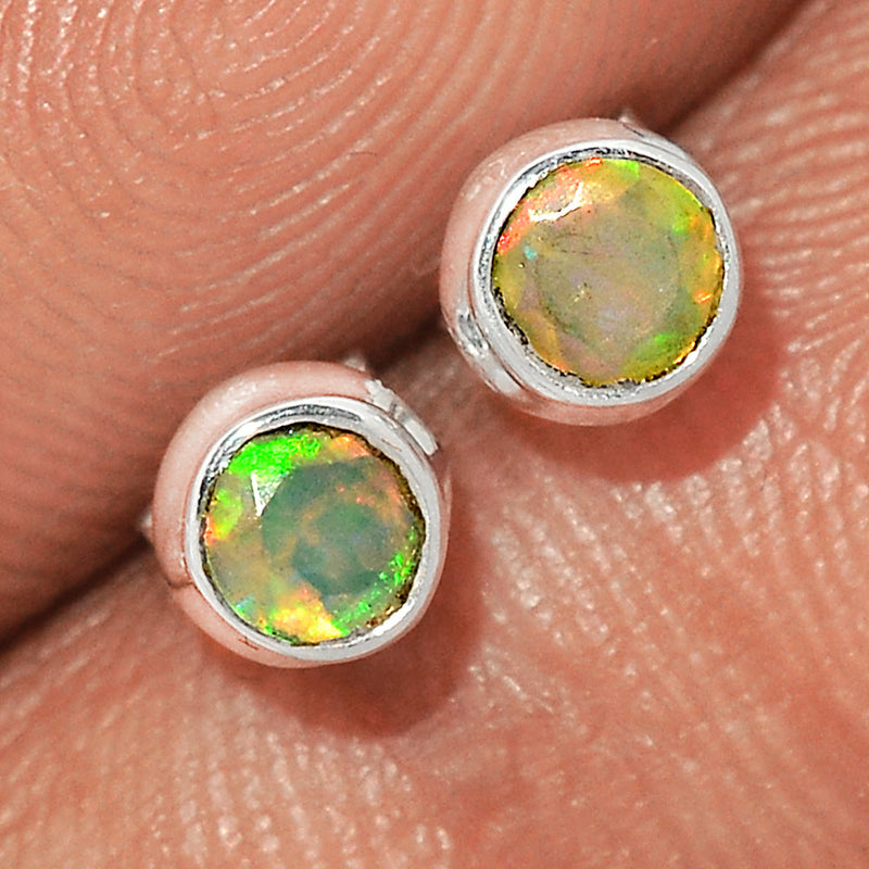 Ethiopian Opal Faceted Studs - EOFS71