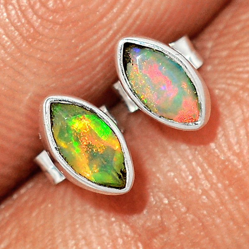 Ethiopian Opal Faceted Studs - EOFS87