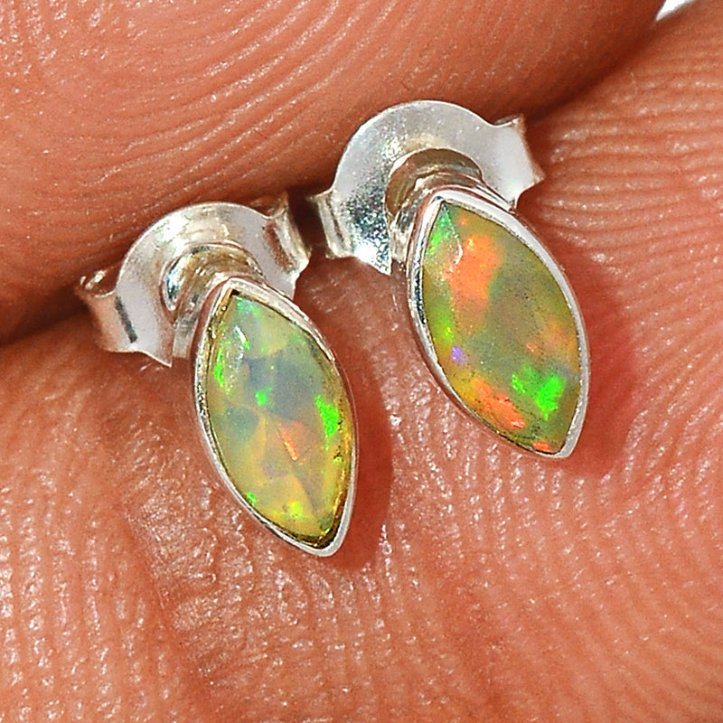 Ethiopian Opal Faceted Studs - EOFS96
