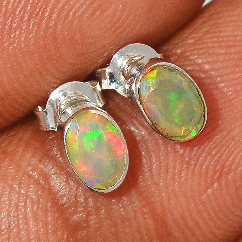 Ethiopian Opal Faceted Studs - EOFS97