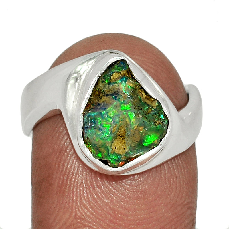 Solid - Ethiopian Opal Rough Ring - EORR412
