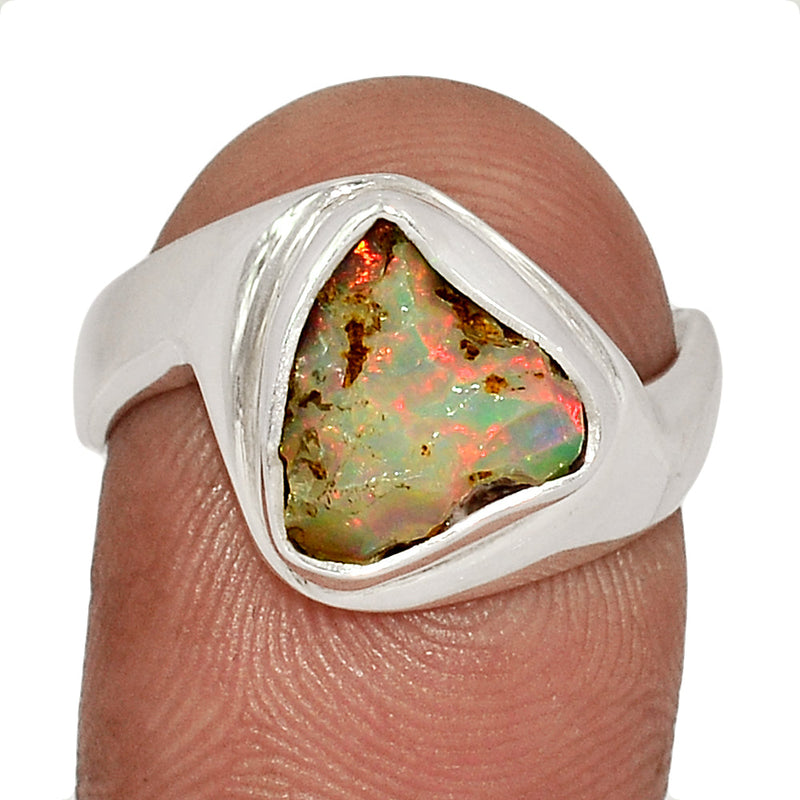 Solid - Ethiopian Opal Rough Ring - EORR418