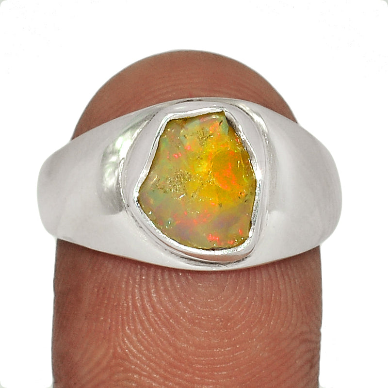 Solid - Ethiopian Opal Rough Ring - EORR420