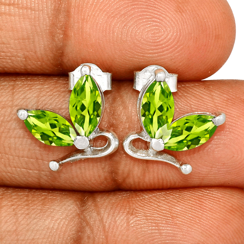 10*5 MM Marquise - Peridot Silver Earrings - ER2114P Catalogue