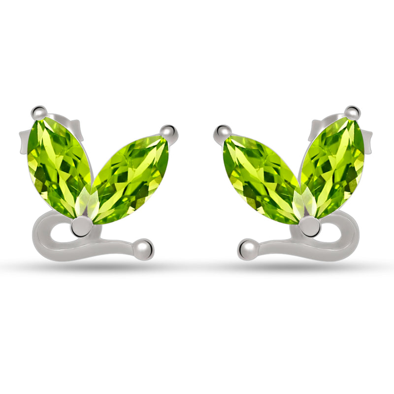 10*5 MM Marquise - Peridot Silver Earrings - ER2114P Catalogue