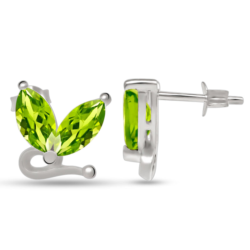 10*5 MM Marquise - Peridot Silver Earrings - ER2114P Catalogue