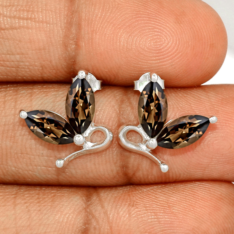10*5 MM Marquise - Smokey Quartz Silver Earrings - ER2114SQ Catalogue