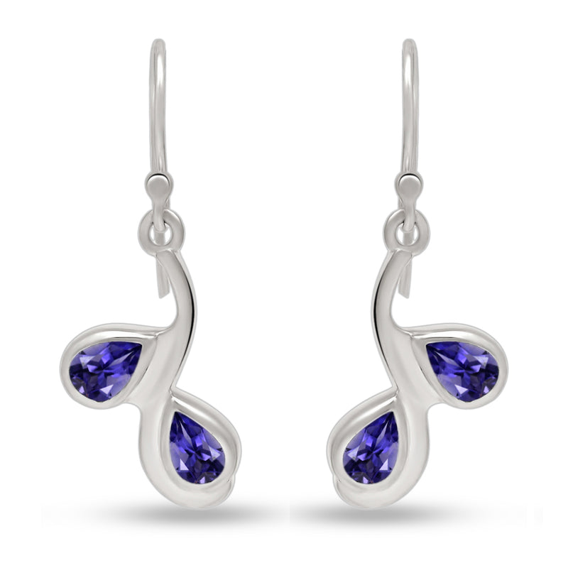 6*4 MM Pear - Iolite Silver Earrings - ER2115I Catalogue