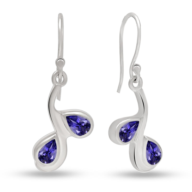 6*4 MM Pear - Iolite Silver Earrings - ER2115I Catalogue