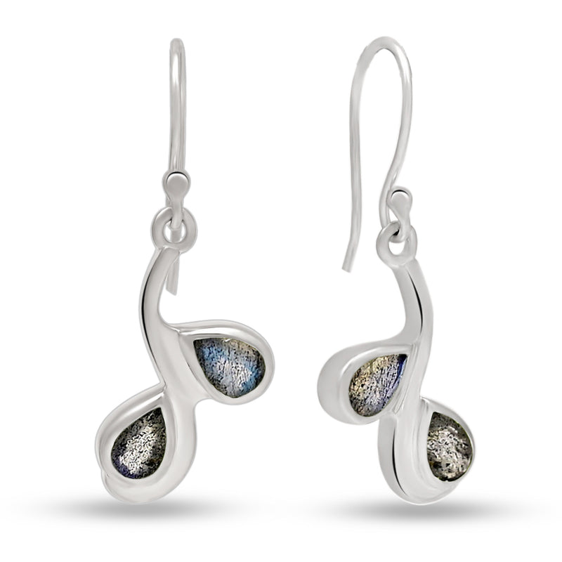 6*4 MM Pear - Labradorite Silver Earrings - ER2115LAB Catalogue