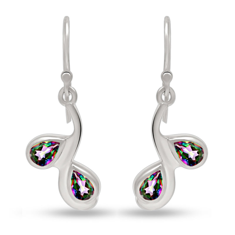 6*4 MM Pear - Mystic Topaz Silver Earrings - ER2115MT Catalogue