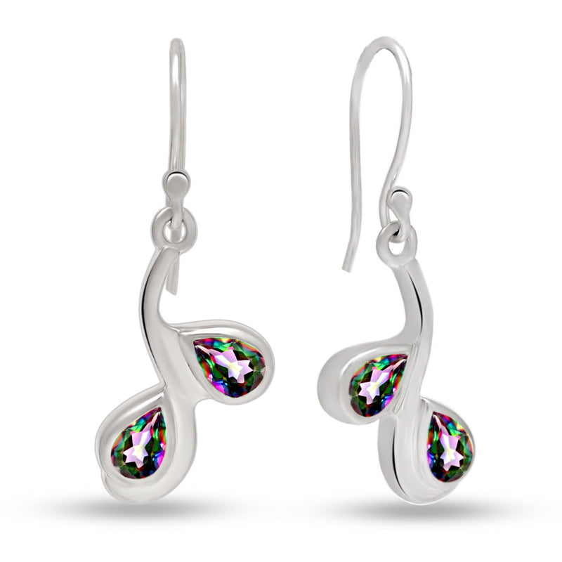 6*4 MM Pear - Mystic Topaz Silver Earrings - ER2115MT Catalogue