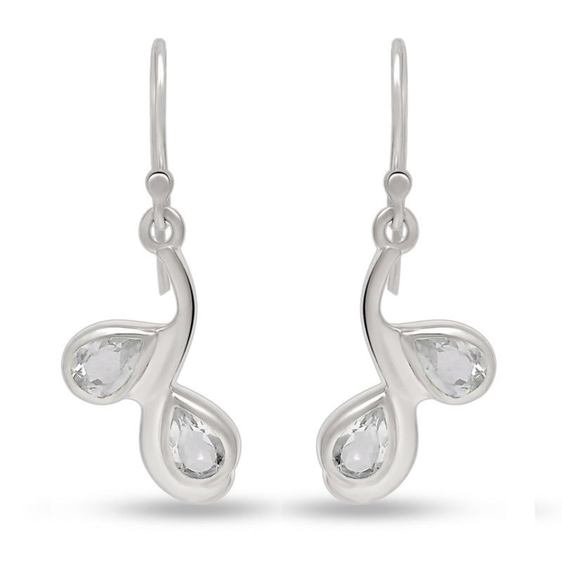 6*4 MM Pear - Crystal Silver Earrings - ER2115CRY Catalogue