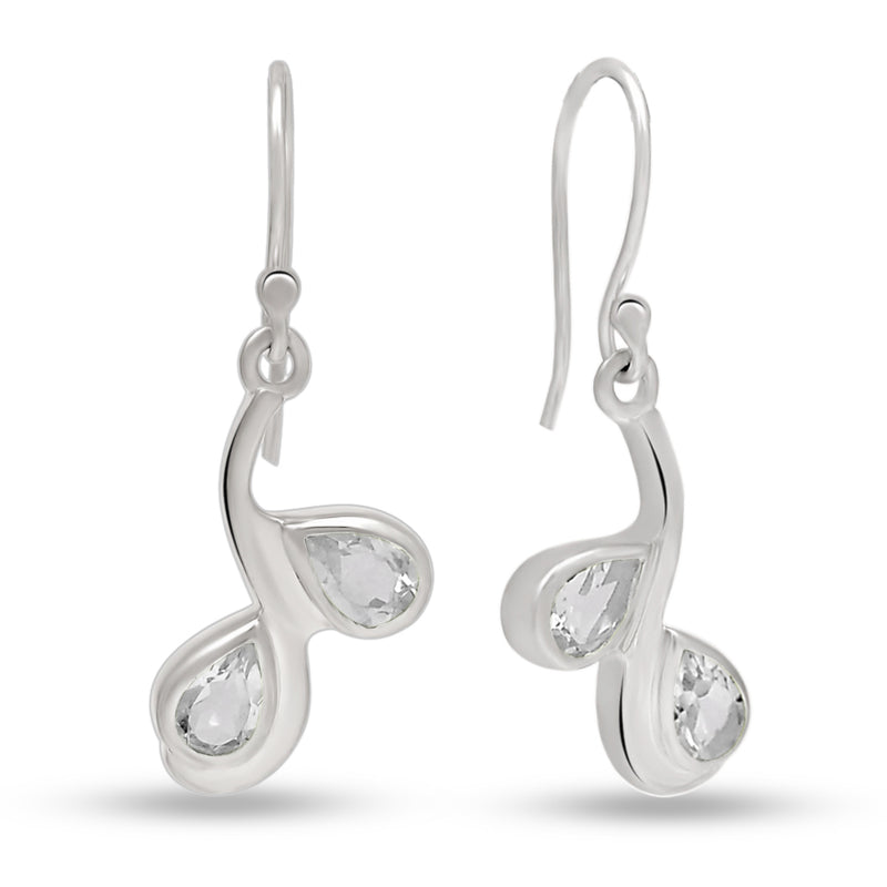 6*4 MM Pear - Crystal Silver Earrings - ER2115CRY Catalogue