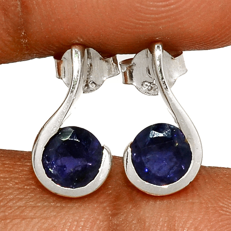 6*6 MM Round - Iolite Silver Earrings - ER2117I Catalogue