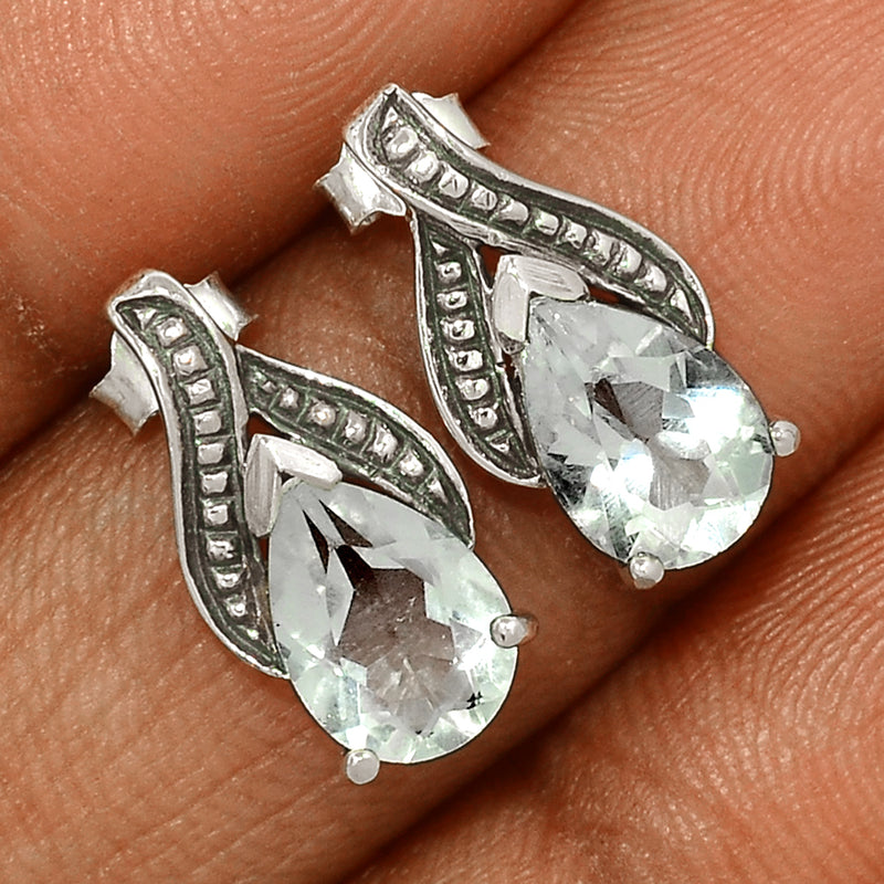 7*10 MM Pear - Crystal Silver Earrings - ER2119CRY Catalogue