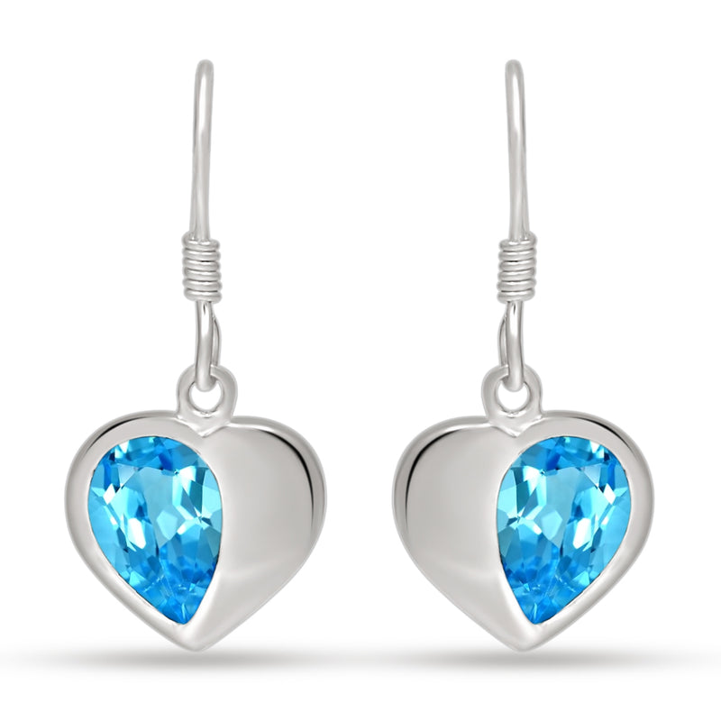 6*9 MM Pear - Blue Topaz Silver Earrings - ER2120BT Catalogue