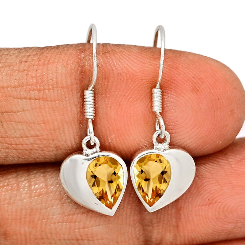 6*9 MM Pear - Citrine Silver Earrings - ER2120C Catalogue