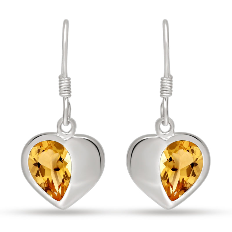 6*9 MM Pear - Citrine Silver Earrings - ER2120C Catalogue