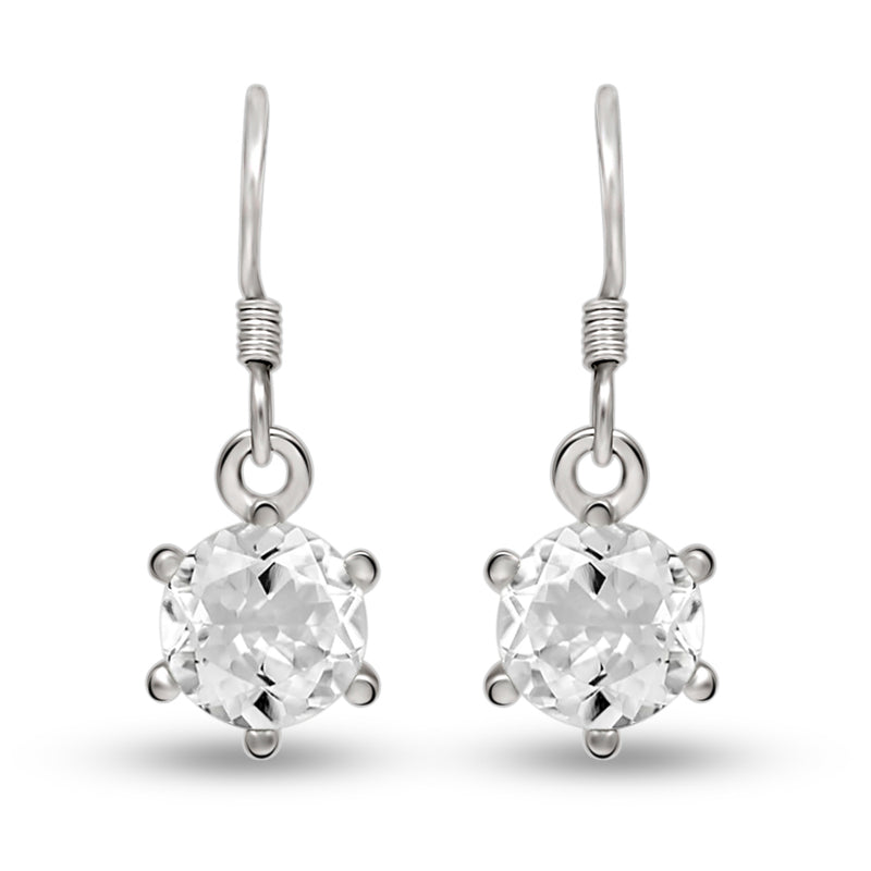 8*8 MM Round - Crystal Silver Earrings - ER2122CRY Catalogue