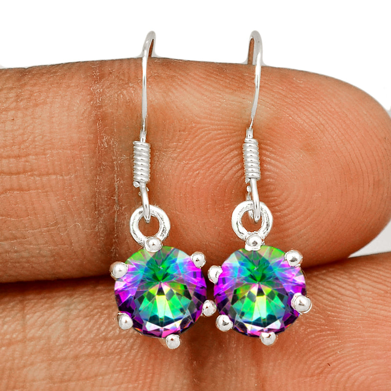 8*8 MM Round - Mystic Topaz Silver Earrings - ER2122MT Catalogue