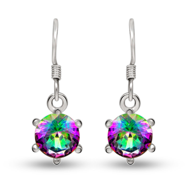 8*8 MM Round - Mystic Topaz Silver Earrings - ER2122MT Catalogue