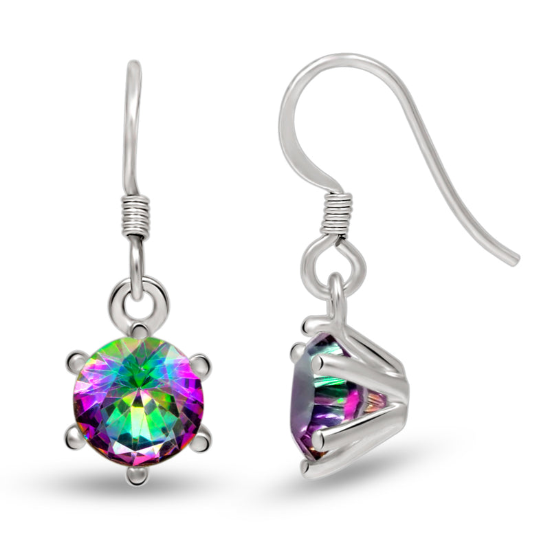 8*8 MM Round - Mystic Topaz Silver Earrings - ER2122MT Catalogue