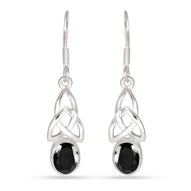 6*8 MM Oval - Black Onyx Faceted Earrings - ER2144BO