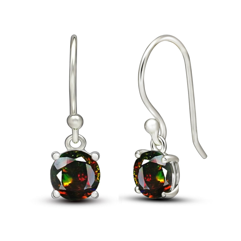 5*5 MM Round - Chalama Black Opal - Faceted Jewelry Earrings - ESBC401-CBF Catalogue