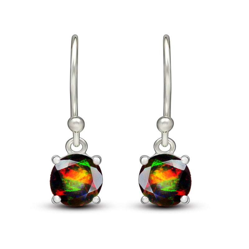 5*5 MM Round - Chalama Black Opal - Faceted Jewelry Earrings - ESBC401-CBF Catalogue