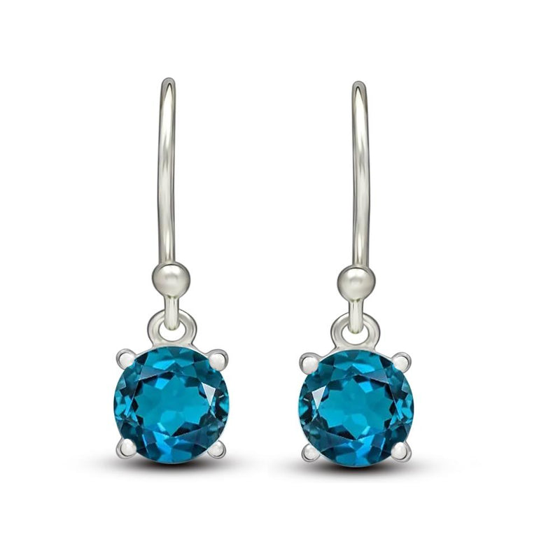 5*5 MM Round - London Blue Topaz Earrings - ESBC401-LBT Catalogue