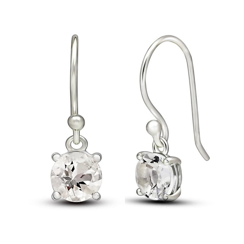 5*5 MM Round - Petalite Faceted Earrings - ESBC401-PTF Catalogue