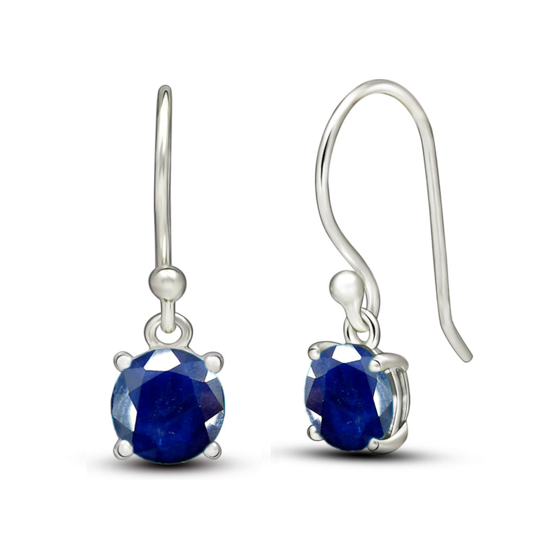 5*5 MM Round - Natural Sapphire Earrings - ESBC401-SAP Catalogue