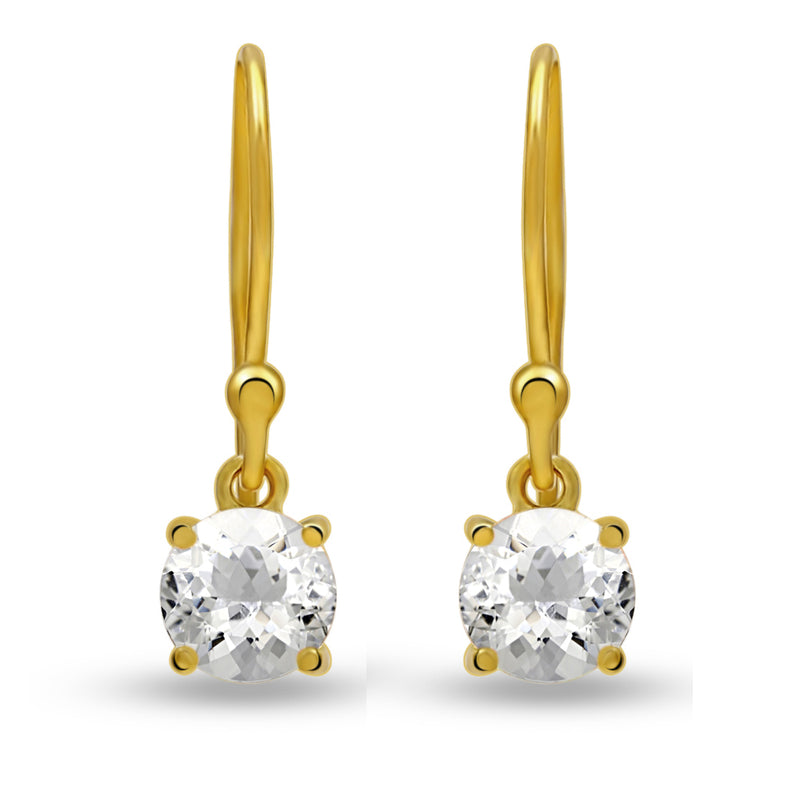 5*5 MM Round - 18k Gold Vermeil - Petalite Faceted Earrings - ESBC401G-PTF Catalogue