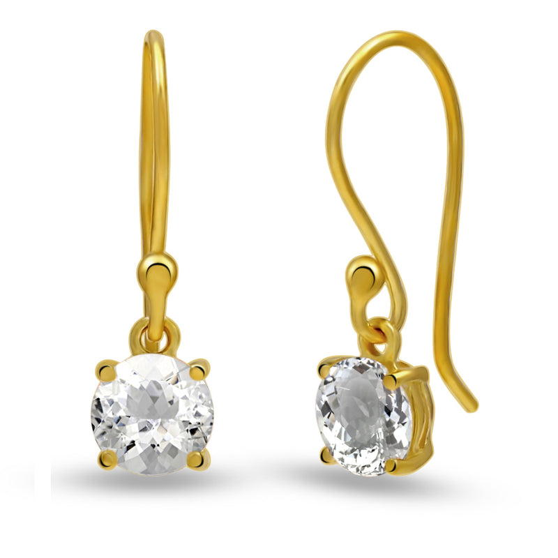 5*5 MM Round - 18k Gold Vermeil - Petalite Faceted Earrings - ESBC401G-PTF Catalogue