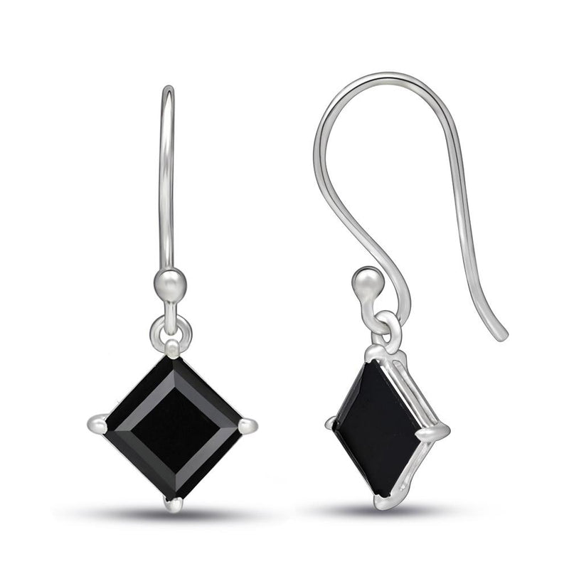 6*6 MM Square - Black Spinal Earrings - ESBC402-BS Catalogue