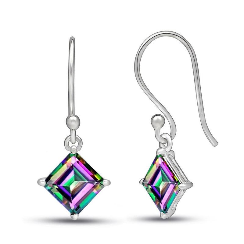 6*6 MM Square - Mystic Topaz Earrings - ESBC402-MT Catalogue